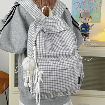 Ženski nylon ruksak za školu – vodootporan, ultra lagan, mrežasti uzorak, velik kapacitet, naramenice s zračnim jastucima