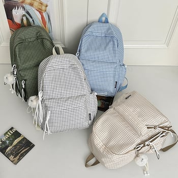 Ženski nylon ruksak za školu – vodootporan, ultra lagan, mrežasti uzorak, velik kapacitet, naramenice s zračnim jastucima