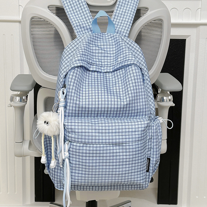 Ženski nylon ruksak za školu – vodootporan, ultra lagan, mrežasti uzorak, velik kapacitet, naramenice s zračnim jastucima