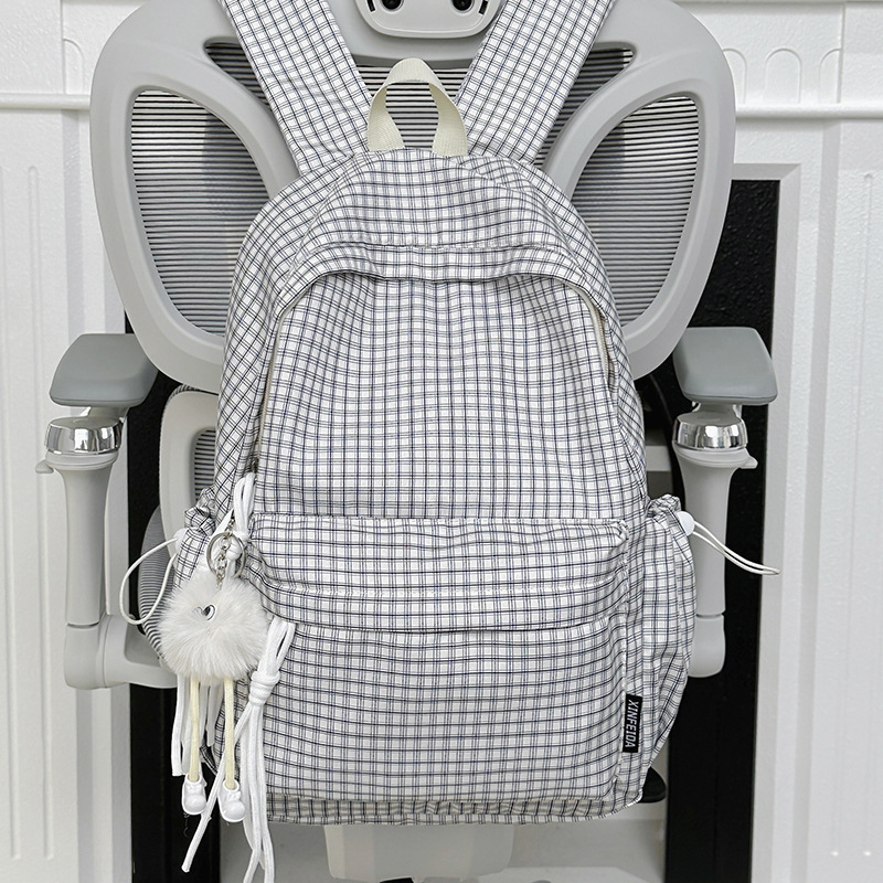 Ženski nylon ruksak za školu – vodootporan, ultra lagan, mrežasti uzorak, velik kapacitet, naramenice s zračnim jastucima