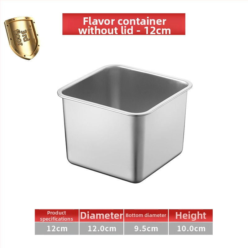 304 неръждаема стомана квадратна кутия за подправки със капак