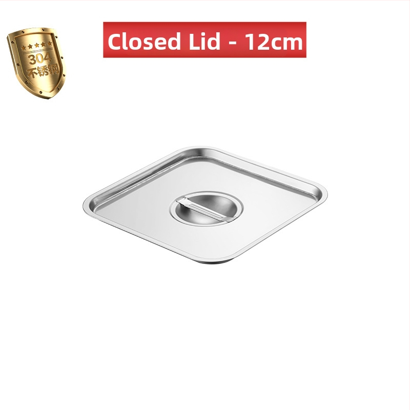 304 неръждаема стомана квадратна кутия за подправки със капак