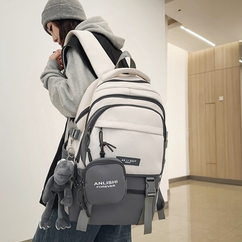 Visokokapacitetni najlon ruksak za školu, vodootporan, prozračni stražnji dio, rameni pojas s prozračnim jastučićem