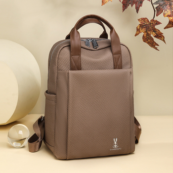 PU ruksak s džepom za prijenosno računalo, vodootporan, zatvaranje na zatvarač, 3D vanjski džep, za poslovna putovanja