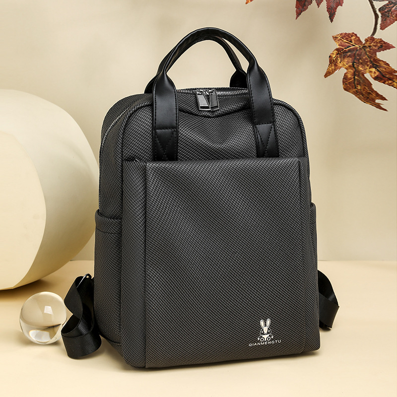 PU ruksak s džepom za prijenosno računalo, vodootporan, zatvaranje na zatvarač, 3D vanjski džep, za poslovna putovanja