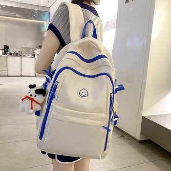 Školska ranac s otiskom medvjedića, najlon, podstava od poliestera, uzorak životinja, zakrivljene naramenice, svjež i sladak stil