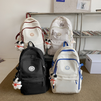 Školska ranac s otiskom medvjedića, najlon, podstava od poliestera, uzorak životinja, zakrivljene naramenice, svjež i sladak stil