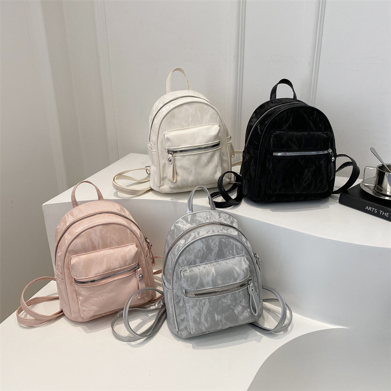 Ženski mini ruksak s urbanističkim minimalističkim stilom, pogodan za putovanja i svakodnevnu upotrebu, podstava poliester, zatvaranje na zip, trodimenzionalni vanjski dizajn, jesen 2024