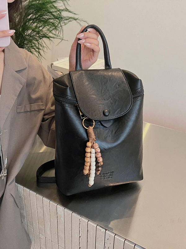 PU ruksak, urbani jednostavan stil, jesen 2025, magnetni zatvarač, skriveni unutarnji džep sa zatvaračem, vodootporan