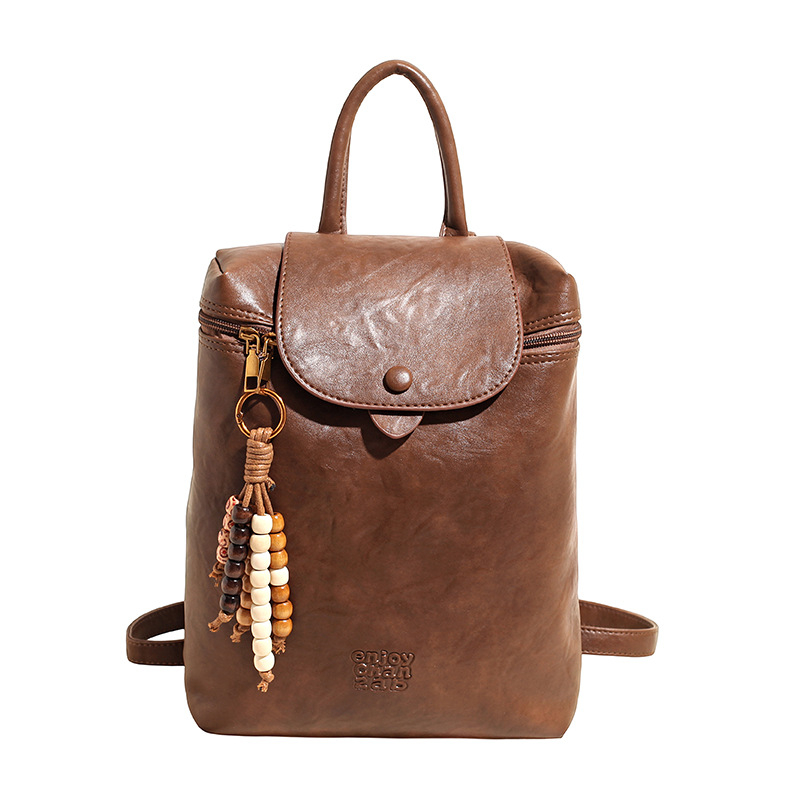 PU ruksak, urbani jednostavan stil, jesen 2025, magnetni zatvarač, skriveni unutarnji džep sa zatvaračem, vodootporan