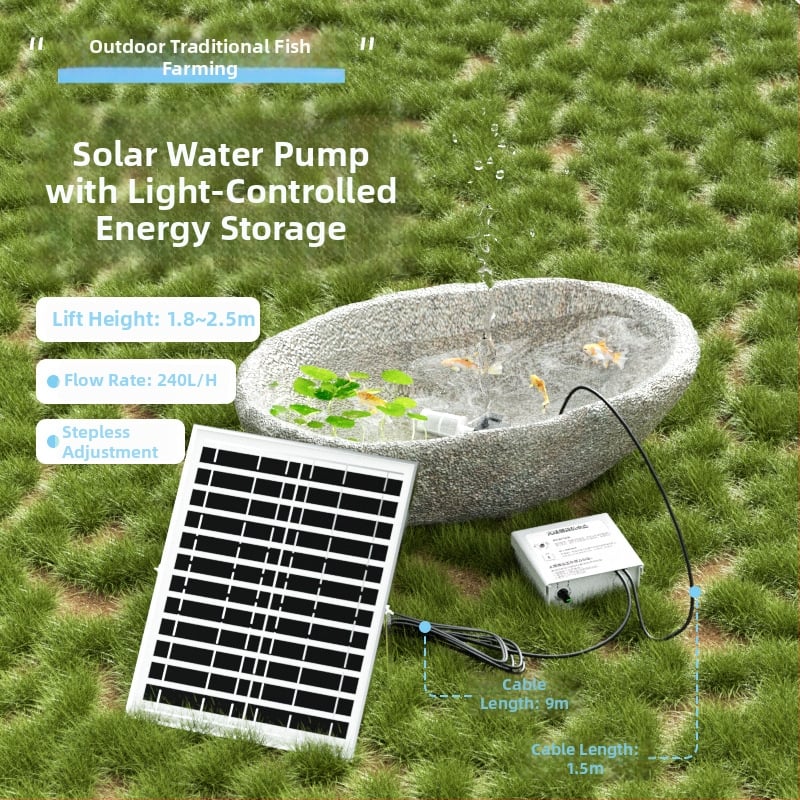 Napelemes DC-s merülő vízszivattyú akváriumhoz – keringés és filtráció