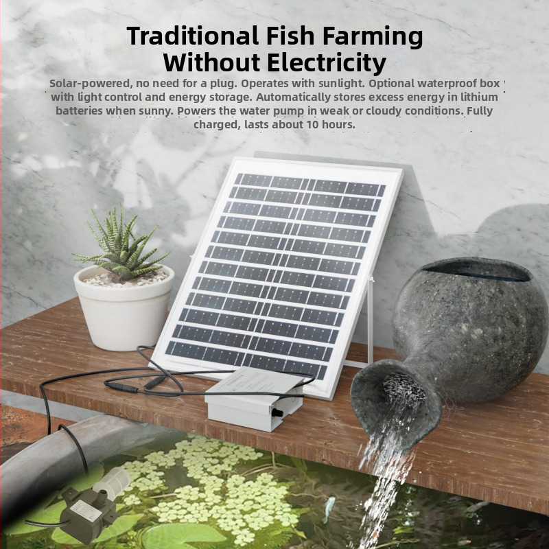 Napelemes DC-s merülő vízszivattyú akváriumhoz – keringés és filtráció