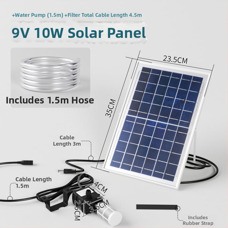 Napelemes DC-s merülő vízszivattyú akváriumhoz – keringés és filtráció