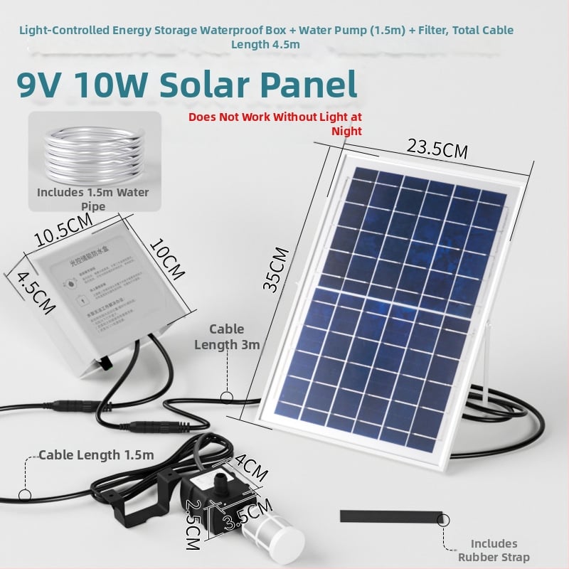 Napelemes DC-s merülő vízszivattyú akváriumhoz – keringés és filtráció