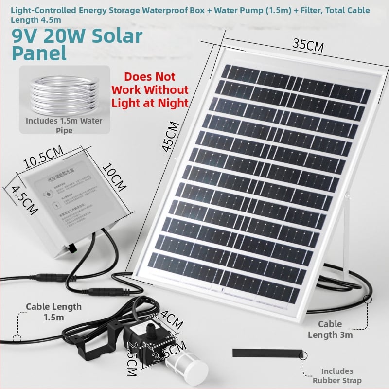 Napelemes DC-s merülő vízszivattyú akváriumhoz – keringés és filtráció