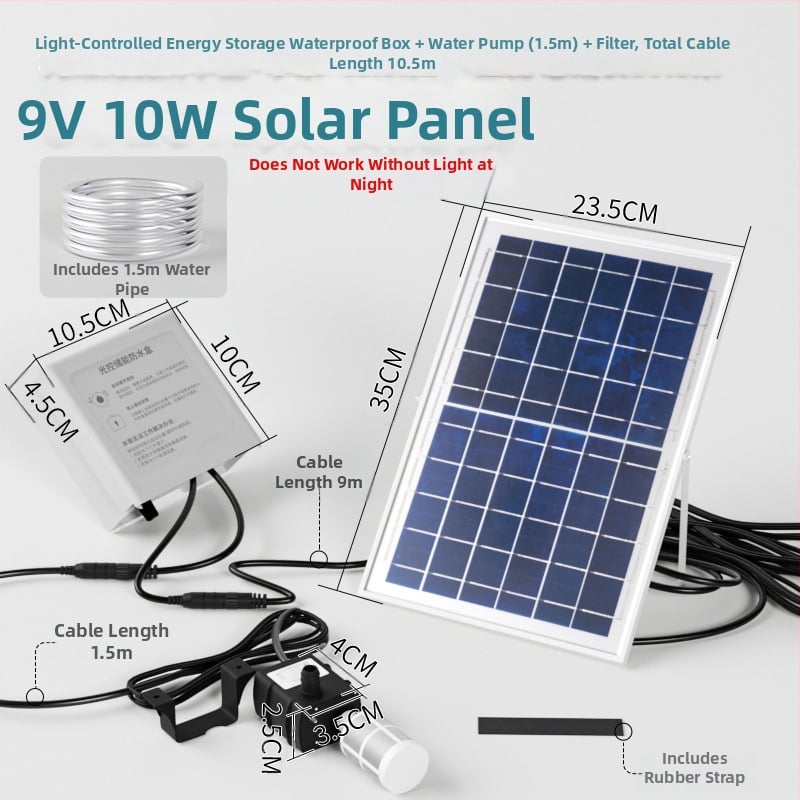 Napelemes DC-s merülő vízszivattyú akváriumhoz – keringés és filtráció