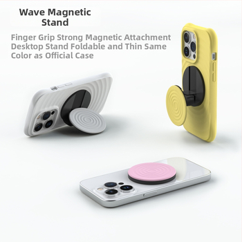 MagSafe mágneses tartó szilikonból, hullám mintás gyűrű, multifunkcionális kialakítás