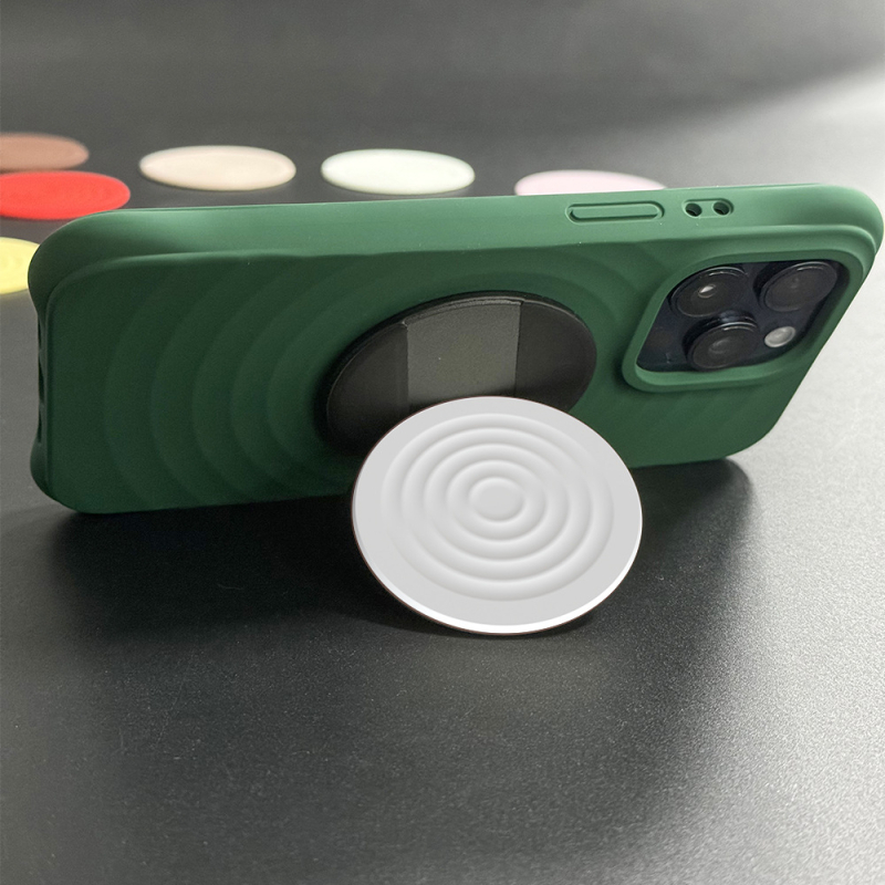 MagSafe mágneses tartó szilikonból, hullám mintás gyűrű, multifunkcionális kialakítás