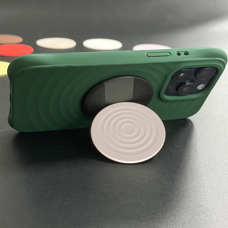 MagSafe mágneses tartó szilikonból, hullám mintás gyűrű, multifunkcionális kialakítás