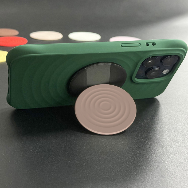 MagSafe mágneses tartó szilikonból, hullám mintás gyűrű, multifunkcionális kialakítás