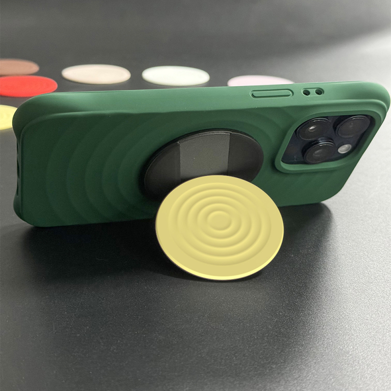 MagSafe mágneses tartó szilikonból, hullám mintás gyűrű, multifunkcionális kialakítás