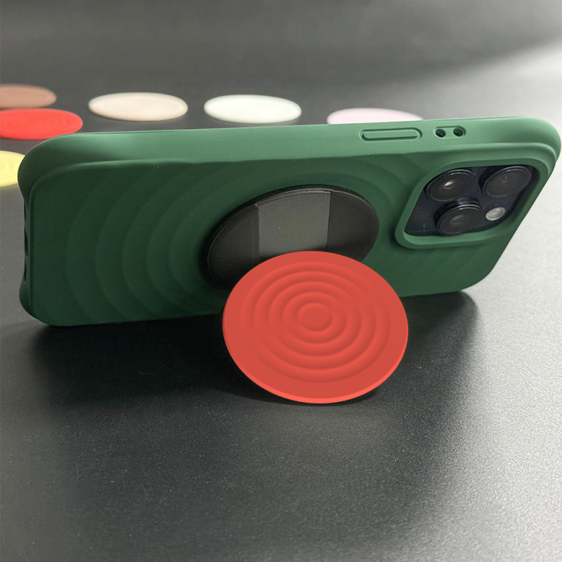 MagSafe mágneses tartó szilikonból, hullám mintás gyűrű, multifunkcionális kialakítás