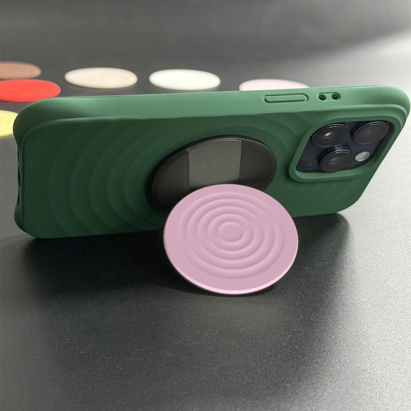 MagSafe mágneses tartó szilikonból, hullám mintás gyűrű, multifunkcionális kialakítás