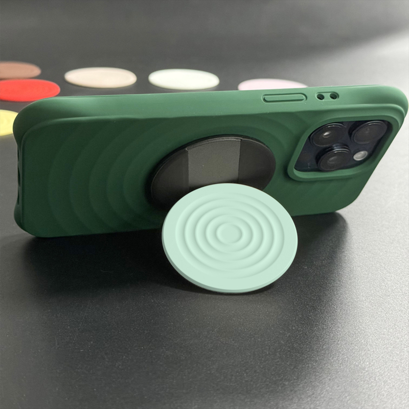 MagSafe mágneses tartó szilikonból, hullám mintás gyűrű, multifunkcionális kialakítás