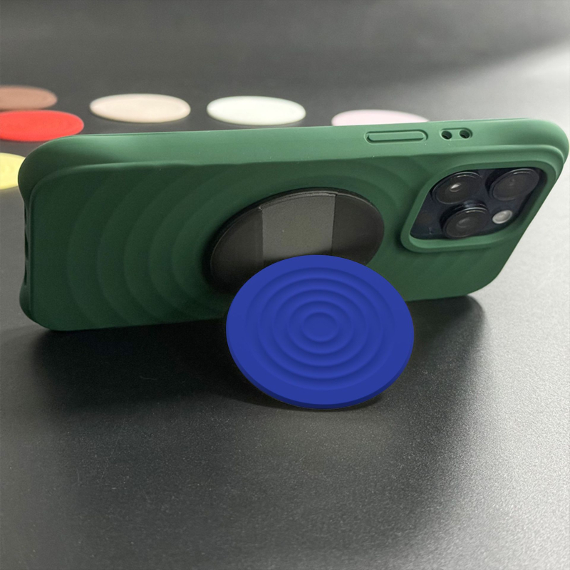 MagSafe mágneses tartó szilikonból, hullám mintás gyűrű, multifunkcionális kialakítás