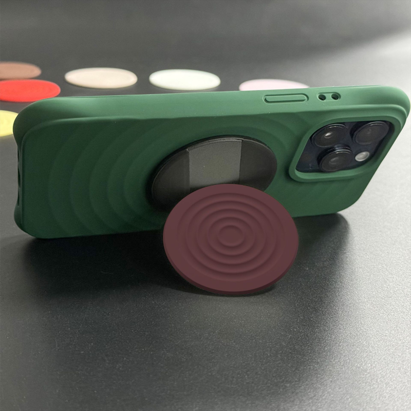 MagSafe mágneses tartó szilikonból, hullám mintás gyűrű, multifunkcionális kialakítás