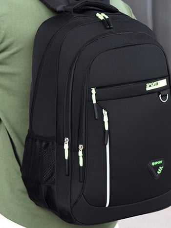 Unisex platnene ranac s velikim kapacitetom, višeslojni dizajn, izdržljiv, pretinac za prijenosno računalo, jastučićasti naramenici