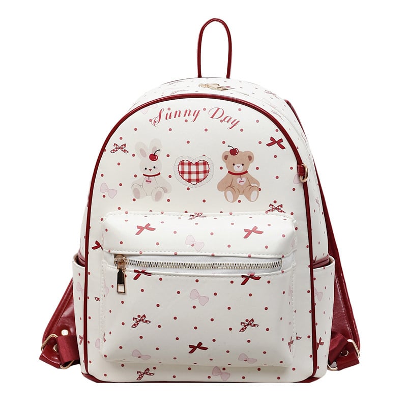 Ruksak za casual putovanja s otiskom mačke, PU materijal, zatvarač na zip, džep za telefon, vodootporan i otporan na krađu, velika kapaciteta