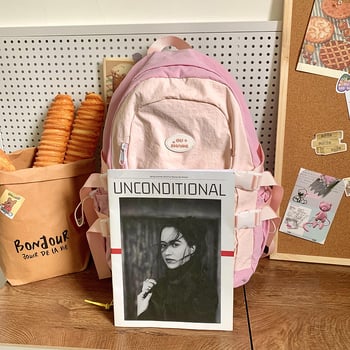 Unisex ruksak s velikim kapacitetom od najlona za učenike srednjih škola i studente, pogodan za putovanja i planinarenje