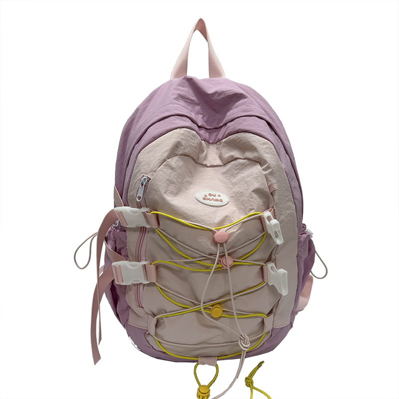 Unisex ruksak s velikim kapacitetom od najlona za učenike srednjih škola i studente, pogodan za putovanja i planinarenje