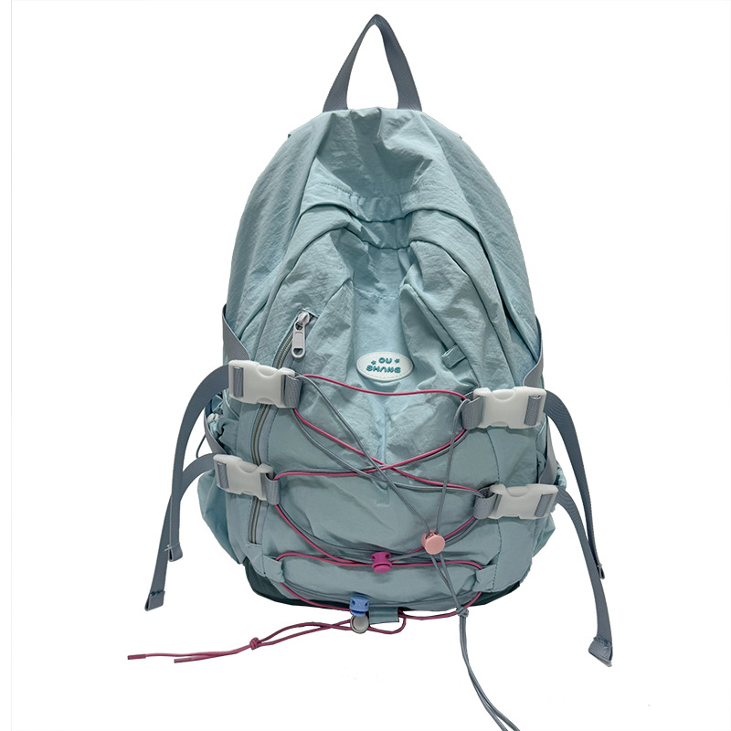 Unisex ruksak s velikim kapacitetom od najlona za učenike srednjih škola i studente, pogodan za putovanja i planinarenje