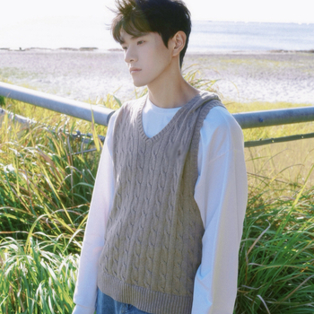 Póni hímzéses kötött mellény, ujjatlan, V-nyakú, uniszex, 100% pamut, minden szezonra