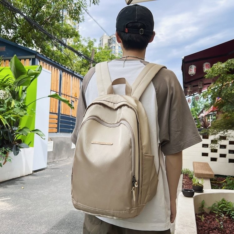 Ruksak s japanskim retro stilom – nylon, velika kapaciteta, gradski minimalistički dizajn, zakrivljene naramenice, za unisex, za srednju školu