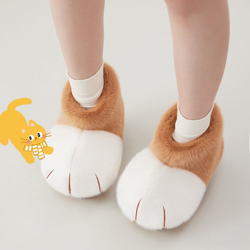 Домашни пантофи за възрастни, пара родител-дете, топла подплата, горна част от телешка кожа и подметка от гума TPR