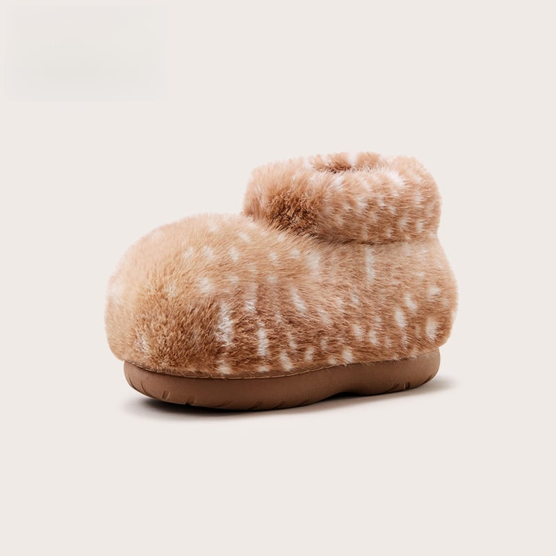 Домашни пантофи за възрастни, пара родител-дете, топла подплата, горна част от телешка кожа и подметка от гума TPR