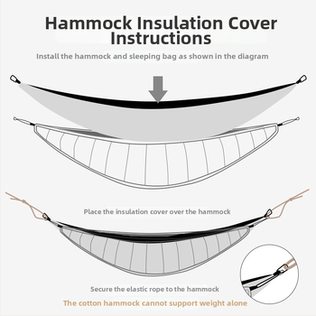 Κρεμάστρα κατασκήνωσης με επιφάνεια από 20D ripstop νάιλον, για υπαίθρια κατασκήνωση, φορτίο 200 kg, βάρος 1032 γρ