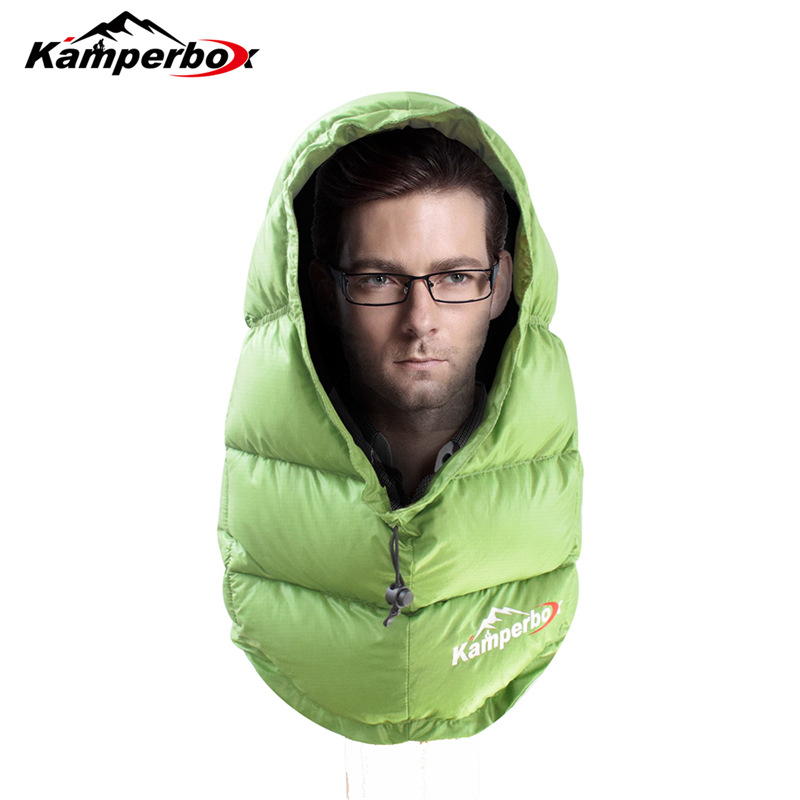 Kamperbox kapa za kampiranje s puhkom – napun: perje, podstava: poliester, tkanina: poliester, konstrukcija: over-ear, Tp21