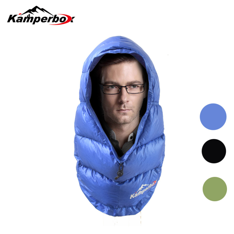 Kamperbox kapa za kampiranje s puhkom – napun: perje, podstava: poliester, tkanina: poliester, konstrukcija: over-ear, Tp21