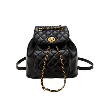 PU ruksak s lančanim bucket dizajnom, gradski jednostavan stil, ljeto 2024, podstava poliester, zatvoren način otvaranja, mekana konstrukcija