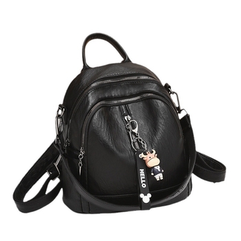 Unisex ruksak od PU kože, veliki kapacitet, zatvaranje na zip, poliester podstava