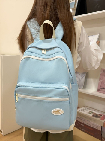 Studentski ruksak s jednostavnim dizajnom i japanskim nadahnućem, svjež stil (Najlon; Otporan na habanje; Zaštita kralježnice; Zračne naramenice; Poliester podstava)