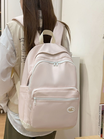 Studentski ruksak s jednostavnim dizajnom i japanskim nadahnućem, svjež stil (Najlon; Otporan na habanje; Zaštita kralježnice; Zračne naramenice; Poliester podstava)