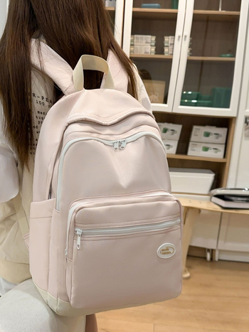 Studentski ruksak s jednostavnim dizajnom i japanskim nadahnućem, svjež stil (Najlon; Otporan na habanje; Zaštita kralježnice; Zračne naramenice; Poliester podstava)