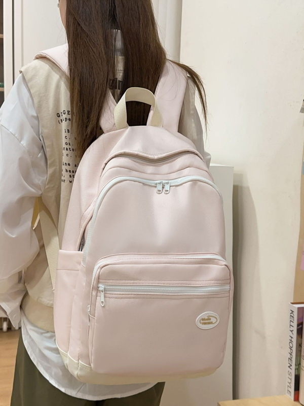 Studentski ruksak s jednostavnim dizajnom i japanskim nadahnućem, svjež stil (Najlon; Otporan na habanje; Zaštita kralježnice; Zračne naramenice; Poliester podstava)