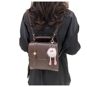 PU koža ruksak, gradska jednostavnost, proljeće 2025 izdanje, unutarnji džepovi: tajni džep na zip, džep za telefon, džep sa dvostrukim zatvaračem; podstava poliester; mekana konstrukcija