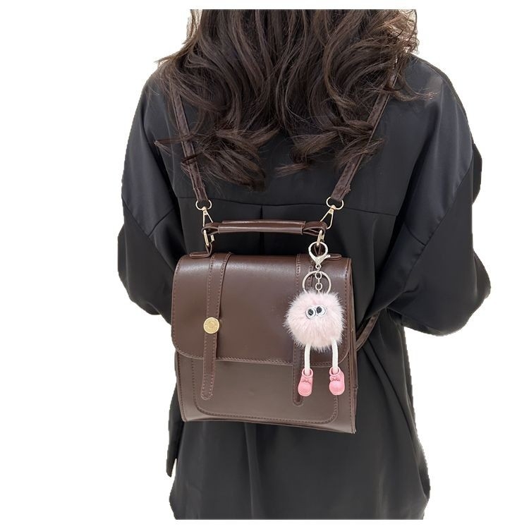 PU koža ruksak, gradska jednostavnost, proljeće 2025 izdanje, unutarnji džepovi: tajni džep na zip, džep za telefon, džep sa dvostrukim zatvaračem; podstava poliester; mekana konstrukcija